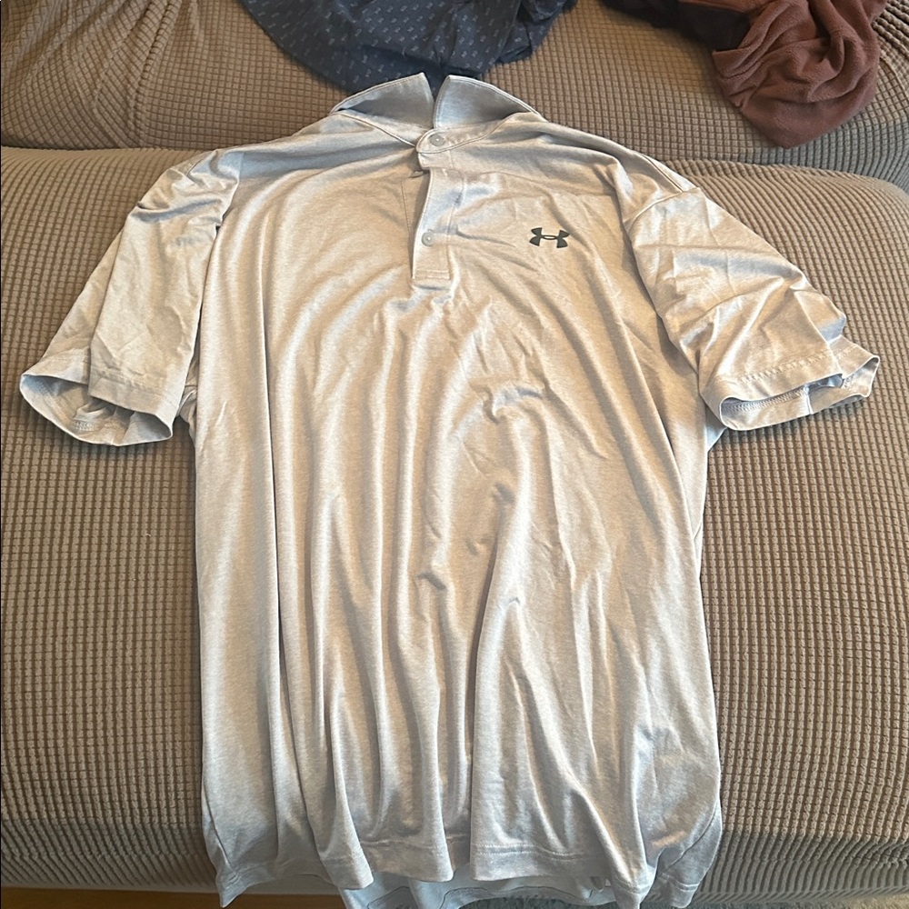 Under Armour Light Gray Polo Shirt